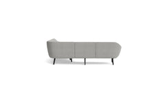 Sum modulares Sofa 4-Sitzer Ecke, schwarzes Aluminium