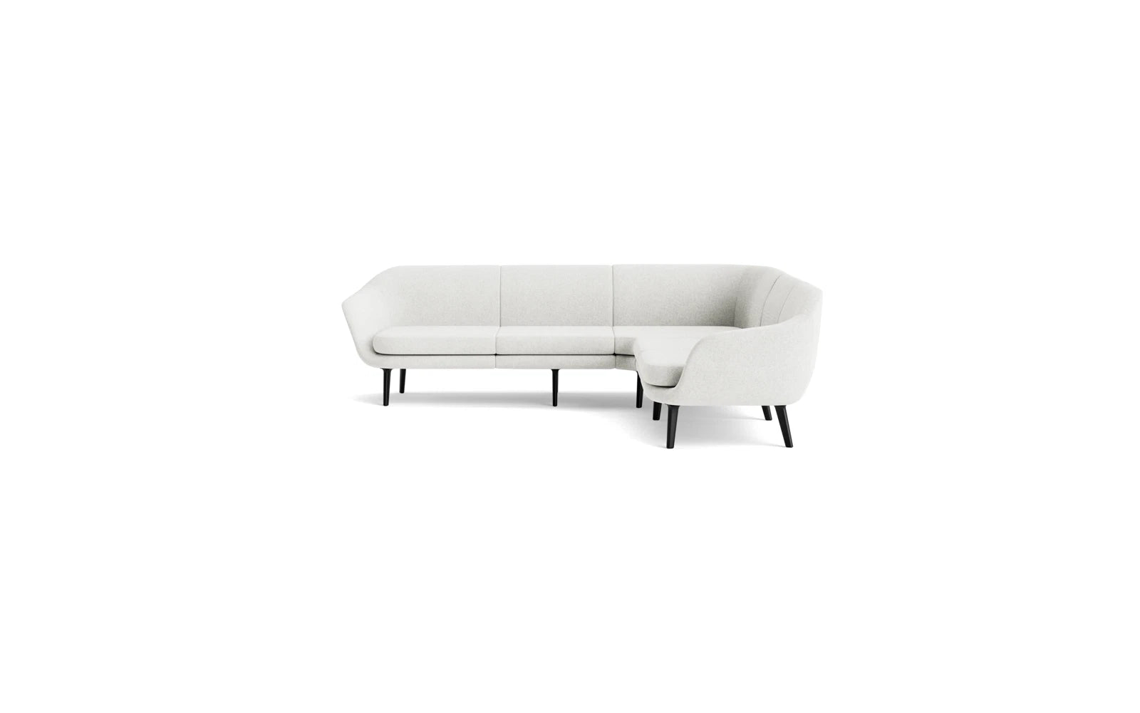 Sum modulares Sofa 4-Sitzer Ecke, schwarzes Aluminium in Hallingdal 110 präsentiert im Onlineshop von KAQTU Design AG. 4er Sofa ist von Normann Copenhagen
