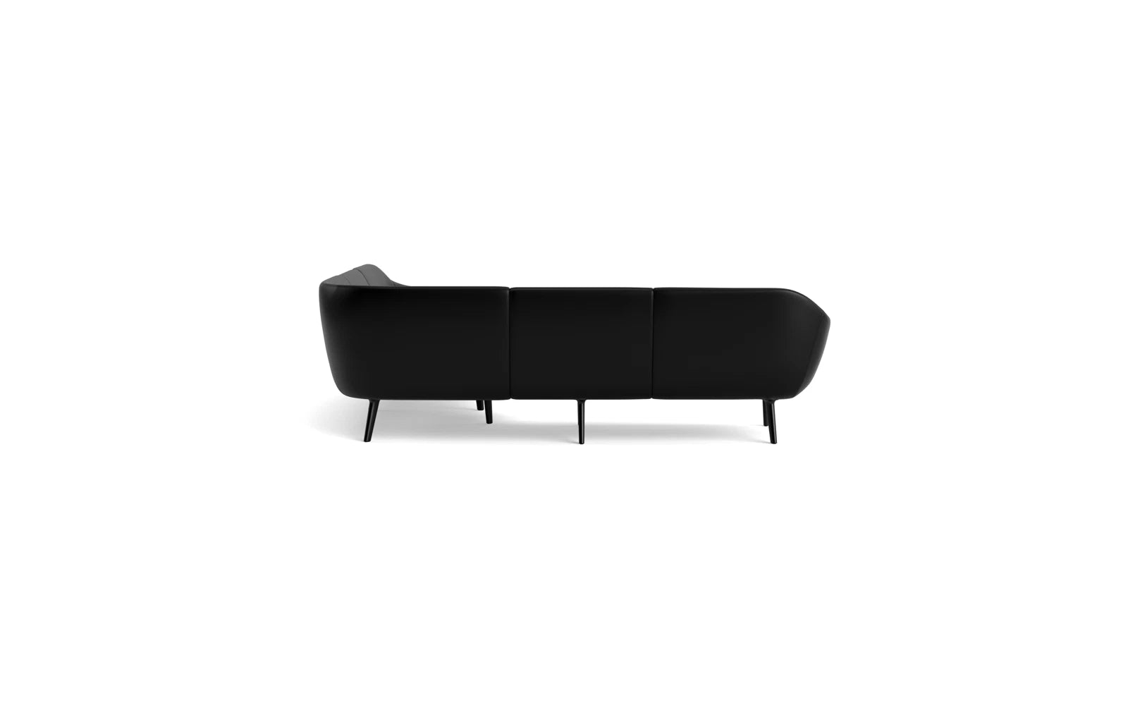 Sum modulares Sofa 4-Sitzer Ecke, schwarzes Aluminium in Ultra 41599 präsentiert im Onlineshop von KAQTU Design AG. 4er Sofa ist von Normann Copenhagen