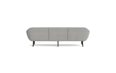 Sum modulares Sofa 3-Sitzer, schwarzes Aluminium