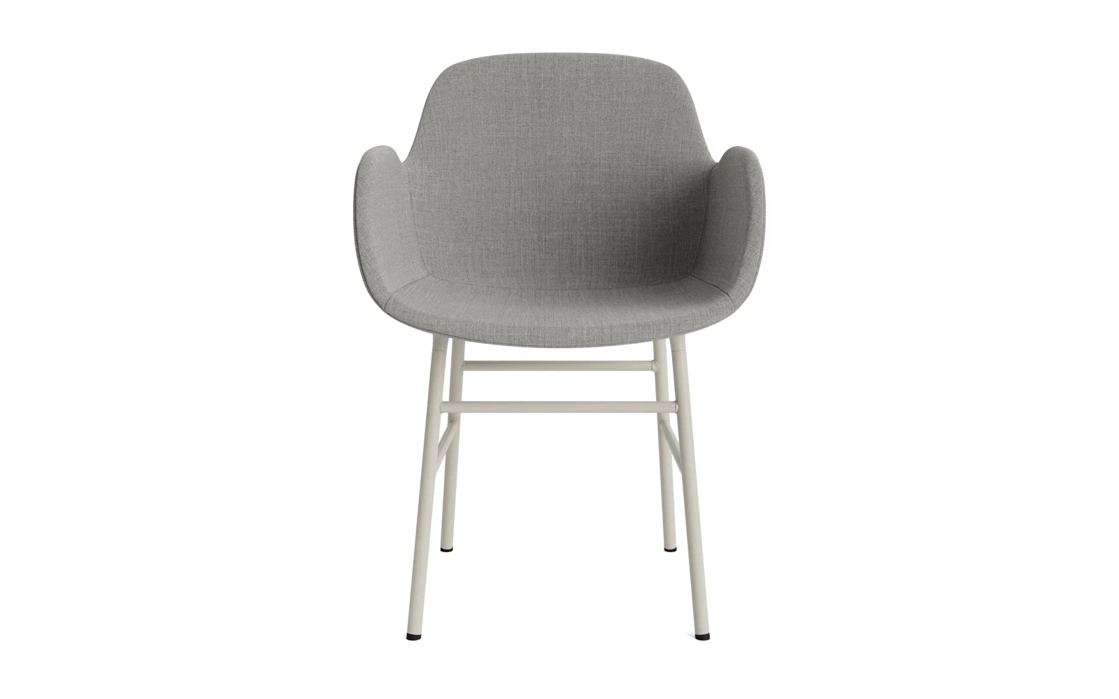Form Lehnstuhl gepolstert Hellgrau Stahl Remix in Remix 133 präsentiert im Onlineshop von KAQTU Design AG. Stuhl mit Armlehne ist von Normann Copenhagen