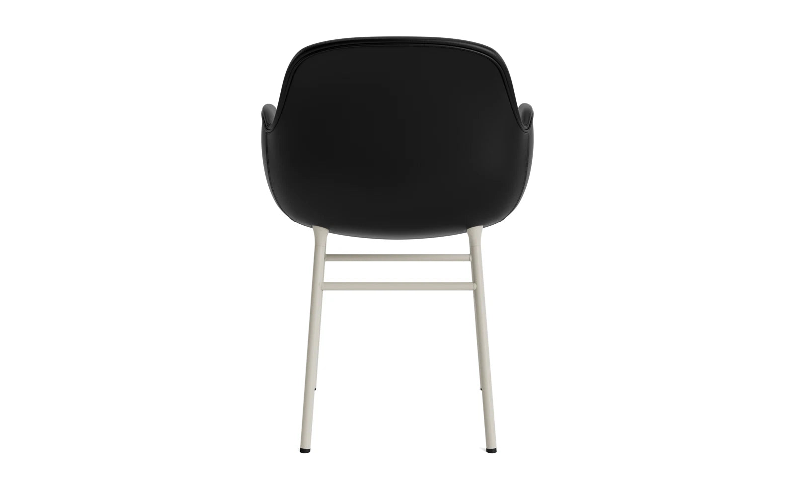 Form Lehnstuhl gepolstert Hellgrau Stahl Ultra Leder in Ultra 41599 präsentiert im Onlineshop von KAQTU Design AG. Stuhl mit Armlehne ist von Normann Copenhagen