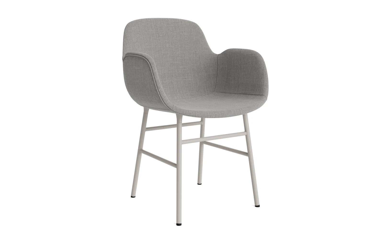 Form Lehnstuhl gepolstert Warmes Grau Stahl Remix in Remix 133 präsentiert im Onlineshop von KAQTU Design AG. Stuhl mit Armlehne ist von Normann Copenhagen