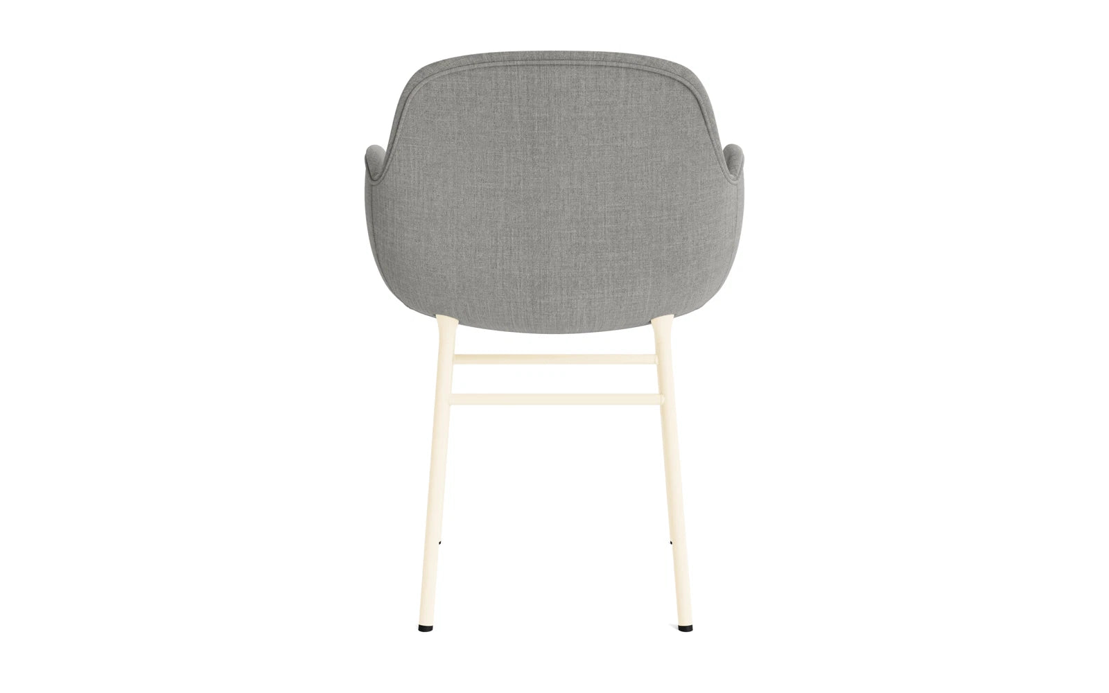 Form Lehnstuhl gepolstert Creme Stahl Remix in Remix 133 präsentiert im Onlineshop von KAQTU Design AG. Stuhl mit Armlehne ist von Normann Copenhagen