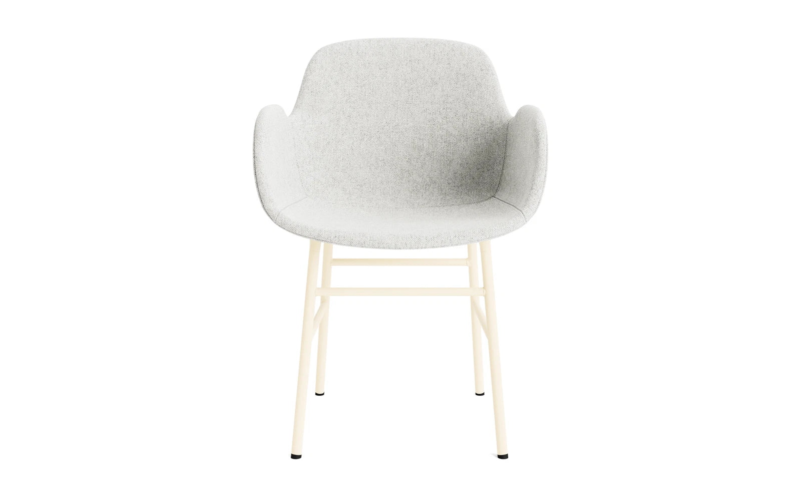 Form Lehnstuhl gepolstert Creme stahl Hallingdal in Hallingdal 110 präsentiert im Onlineshop von KAQTU Design AG. Stuhl mit Armlehne ist von Normann Copenhagen