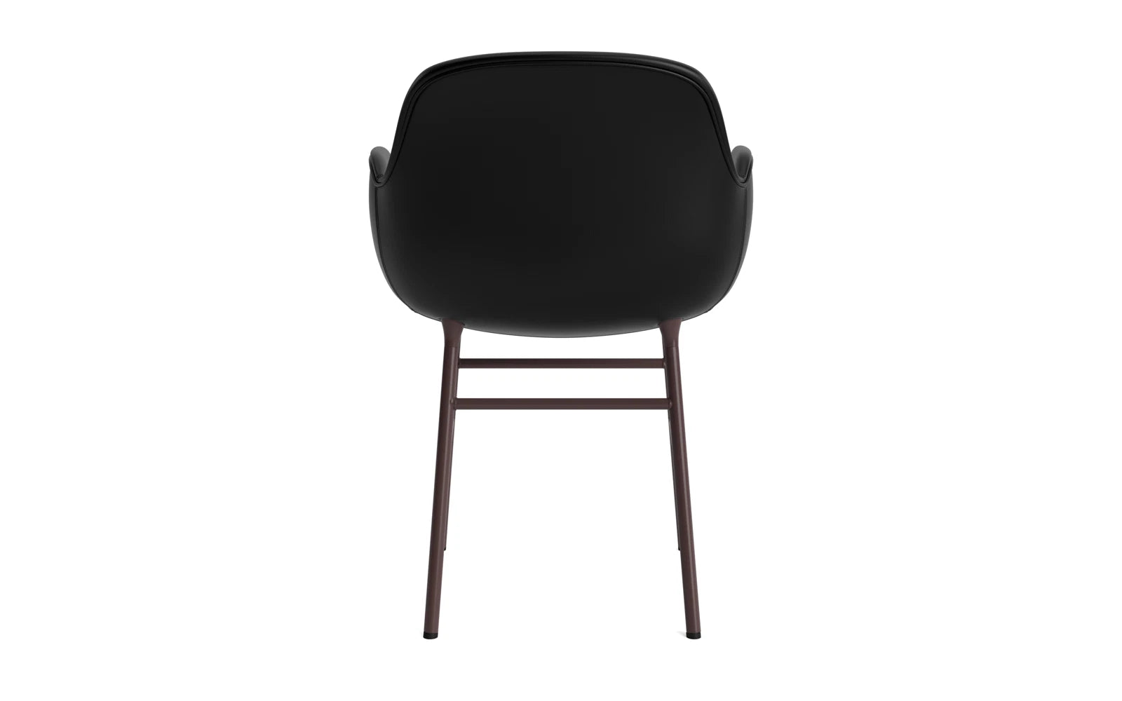 Form Lehnstuhl gepolstert Braun Stahl Ultra Leder in Ultra 41599 präsentiert im Onlineshop von KAQTU Design AG. Stuhl mit Armlehne ist von Normann Copenhagen