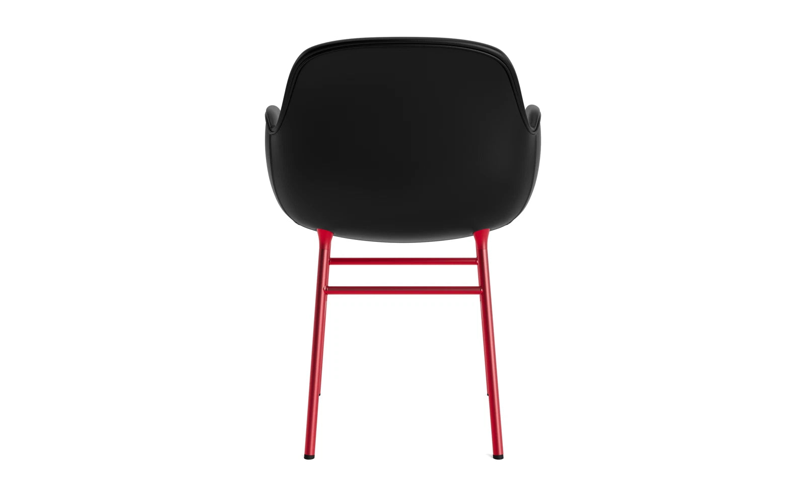 Form Lehnstuhl gepolstert Leuchtendes Rot Stahl Ultra Leder in Ultra 41599 präsentiert im Onlineshop von KAQTU Design AG. Stuhl mit Armlehne ist von Normann Copenhagen