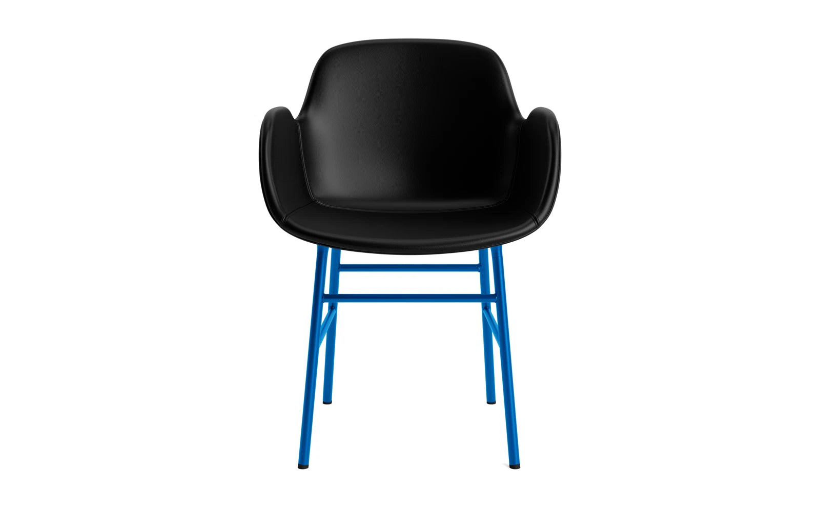Form Lehnstuhl gepolstert Leuchtendes Blau Stahl Ultra Leder in Ultra 41599 präsentiert im Onlineshop von KAQTU Design AG. Stuhl mit Armlehne ist von Normann Copenhagen