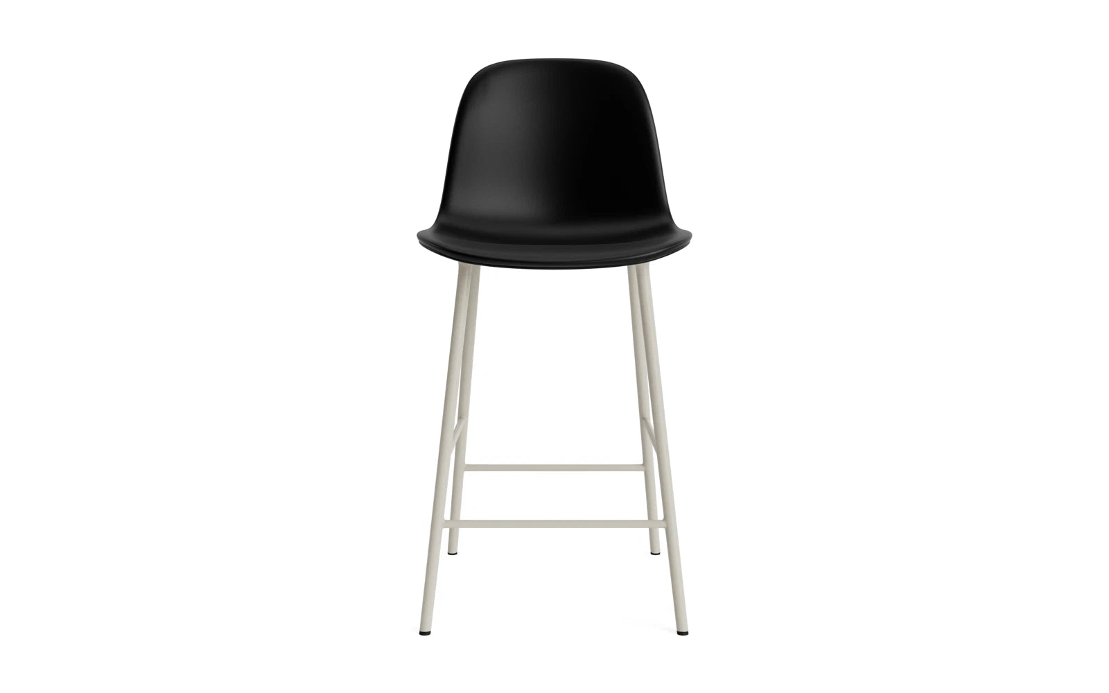 Form Barstuhl 65 cm gepolstert Hellgrau stahl/Ultra leder in Ultra 41599 präsentiert im Onlineshop von KAQTU Design AG. Barstuhl ist von Normann Copenhagen