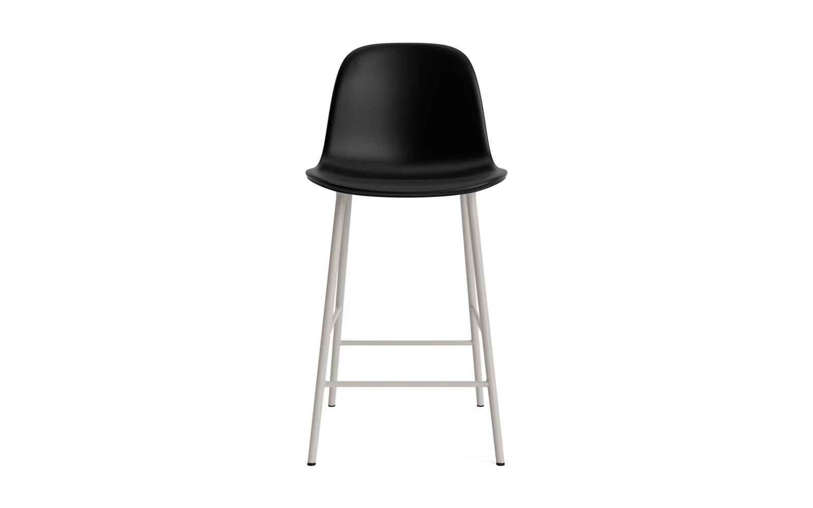 Form Barstuhl 75 cm gepolstert Warmes grau stahl/Ultra leder in Ultra 41599 präsentiert im Onlineshop von KAQTU Design AG. Barstuhl ist von Normann Copenhagen