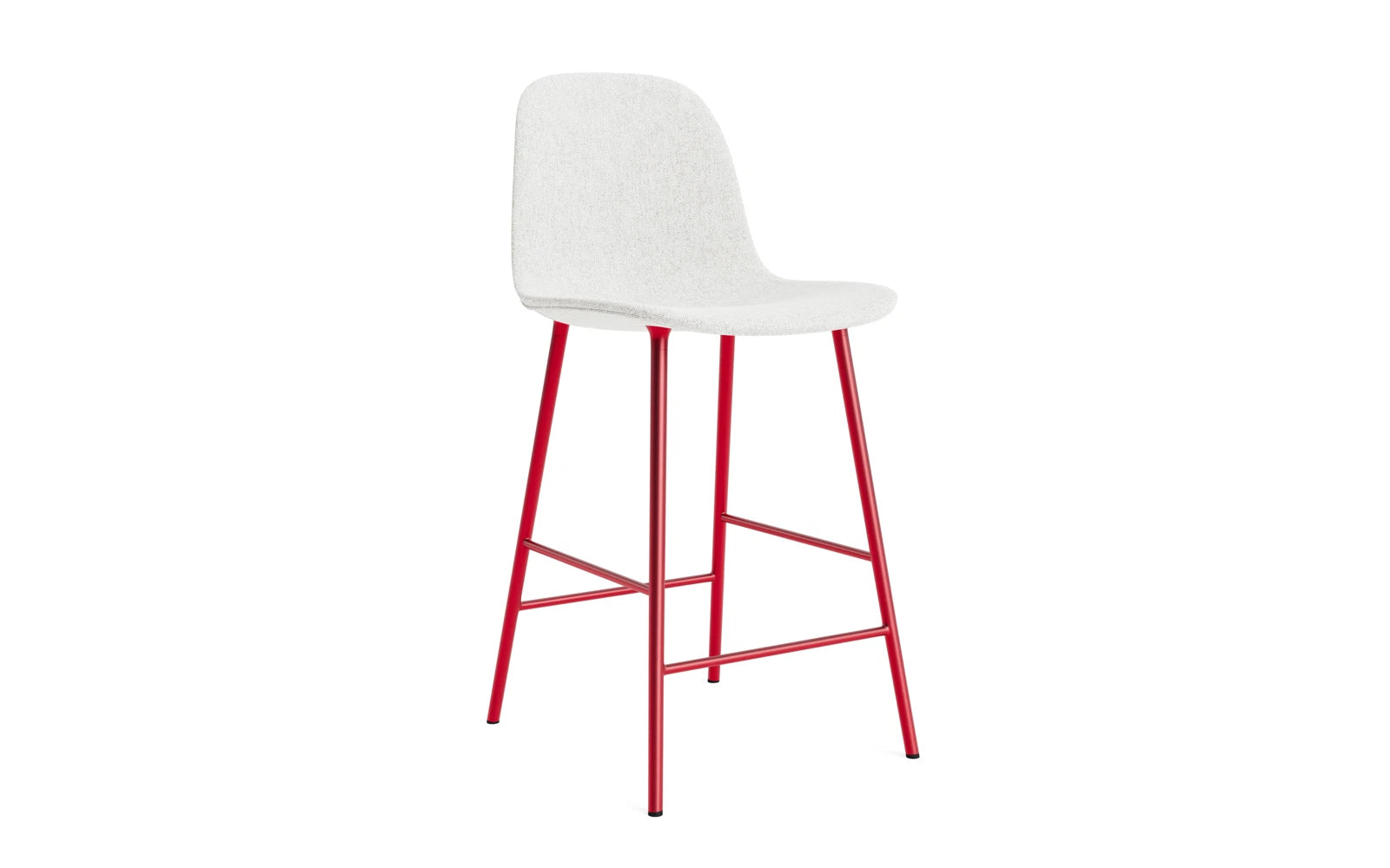 Form Barstuhl 65 cm gepolstert  Leuchtendes rot Stahl Hallingdal in Hallingdal 110 präsentiert im Onlineshop von KAQTU Design AG. Barstuhl ist von Normann Copenhagen