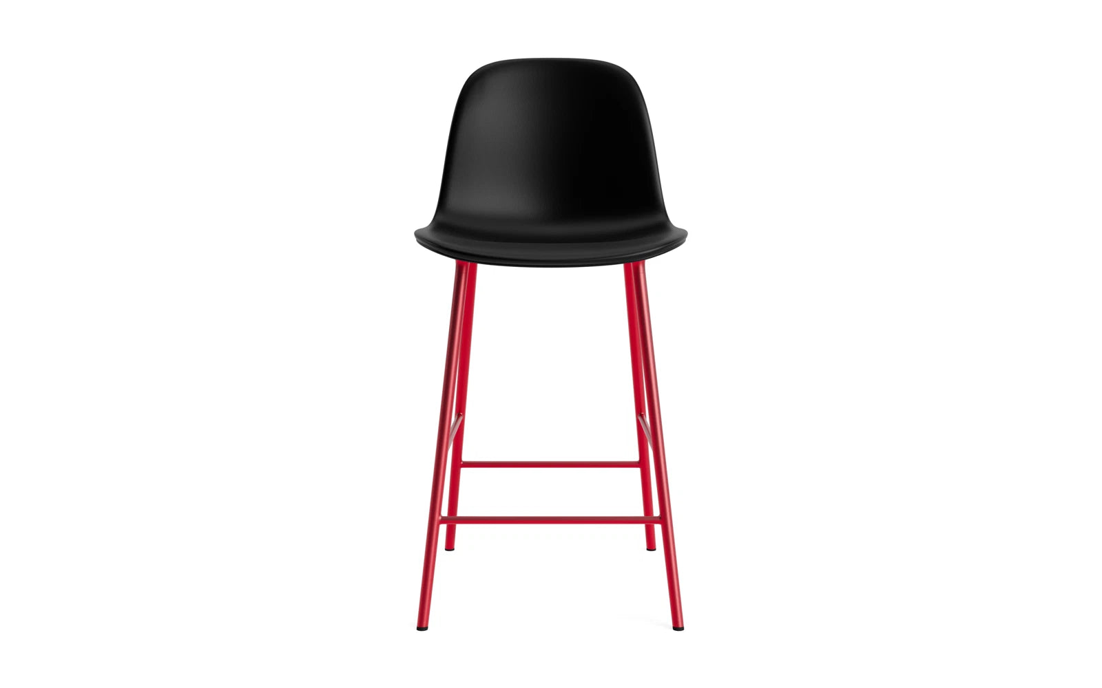 Form Barstuhl 65 cm gepolstert Leuchtendes Rot stahl/Ultra leder in Ultra 41599 präsentiert im Onlineshop von KAQTU Design AG. Barstuhl ist von Normann Copenhagen