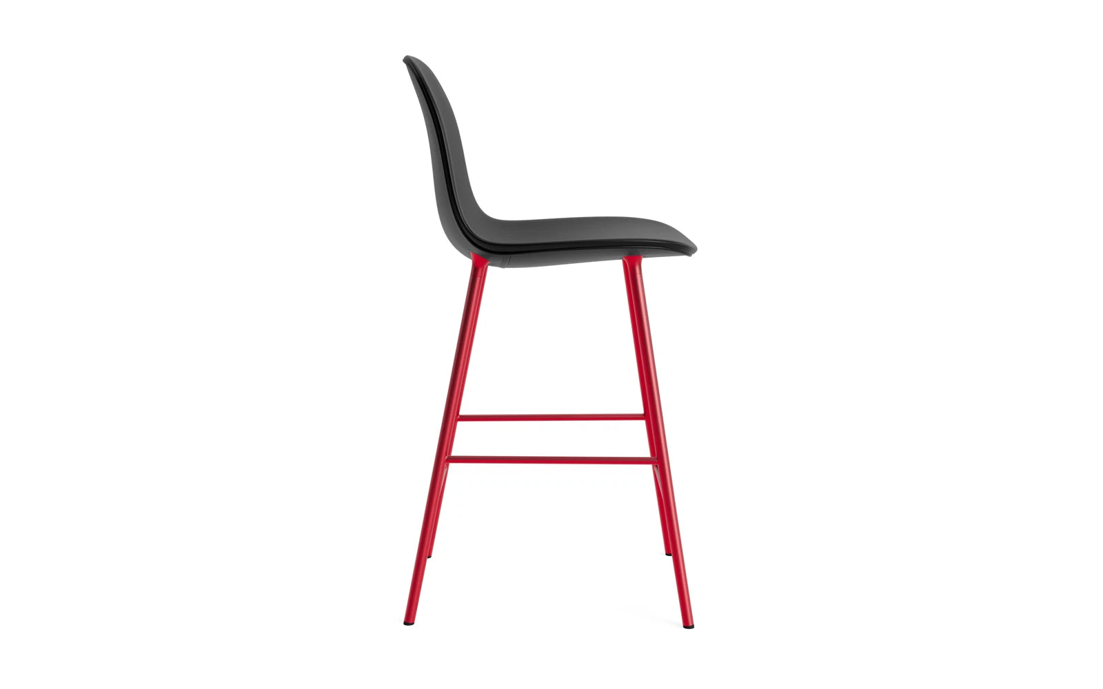 Form Barstuhl 65 cm gepolstert Leuchtendes Rot stahl/Ultra leder in Ultra 41599 präsentiert im Onlineshop von KAQTU Design AG. Barstuhl ist von Normann Copenhagen