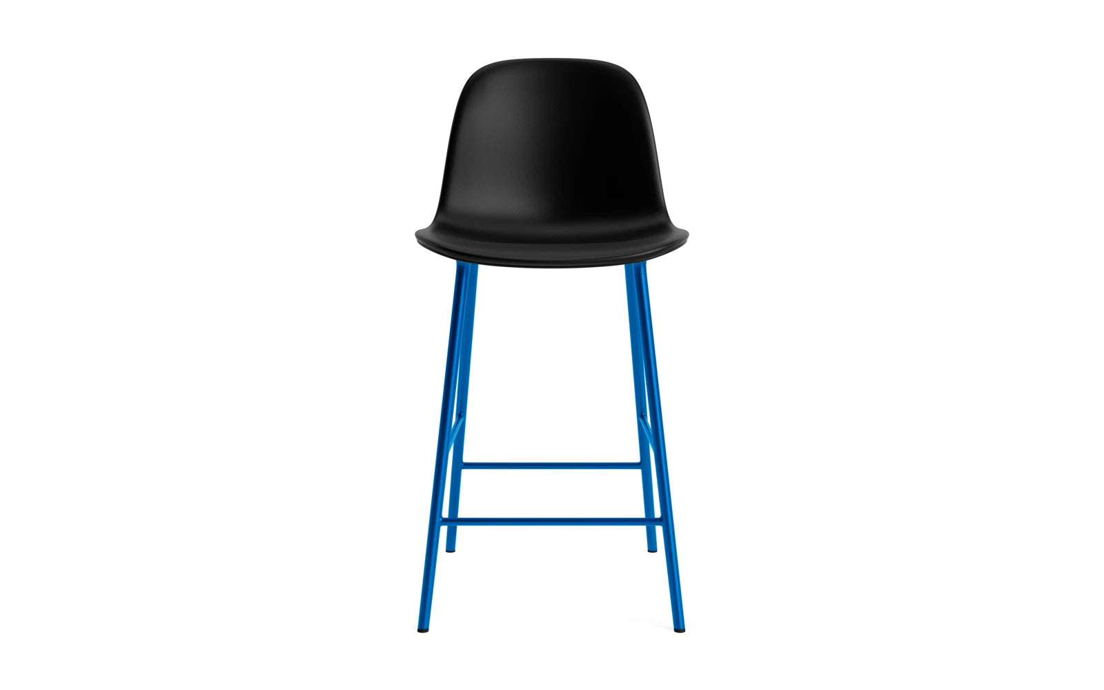 Form Barstuhl 65 cm gepolstert Leuchtendes Blau stahl/Ultra leder in Ultra 41599 präsentiert im Onlineshop von KAQTU Design AG. Barstuhl ist von Normann Copenhagen