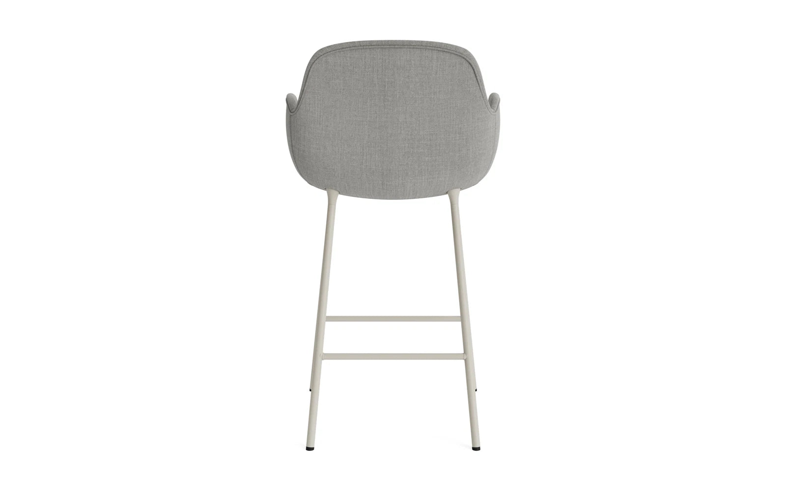 Form Barstuhl mit Armlehne 65 cm gepolstert Hellgrau Stahl/Remix in Remix 133 präsentiert im Onlineshop von KAQTU Design AG. Barstuhl ist von Normann Copenhagen