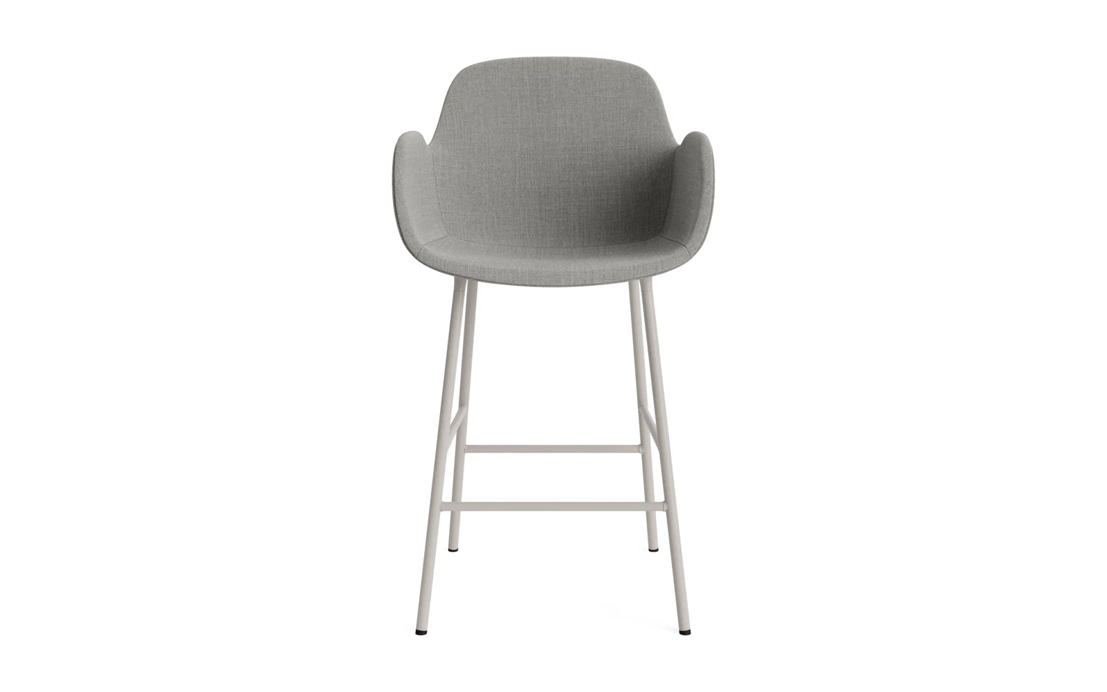 Form Barstuhl mit Armlehne 65 cm gepolstert Warmes grau Stahl/Remix in Remix 133 präsentiert im Onlineshop von KAQTU Design AG. Barstuhl ist von Normann Copenhagen