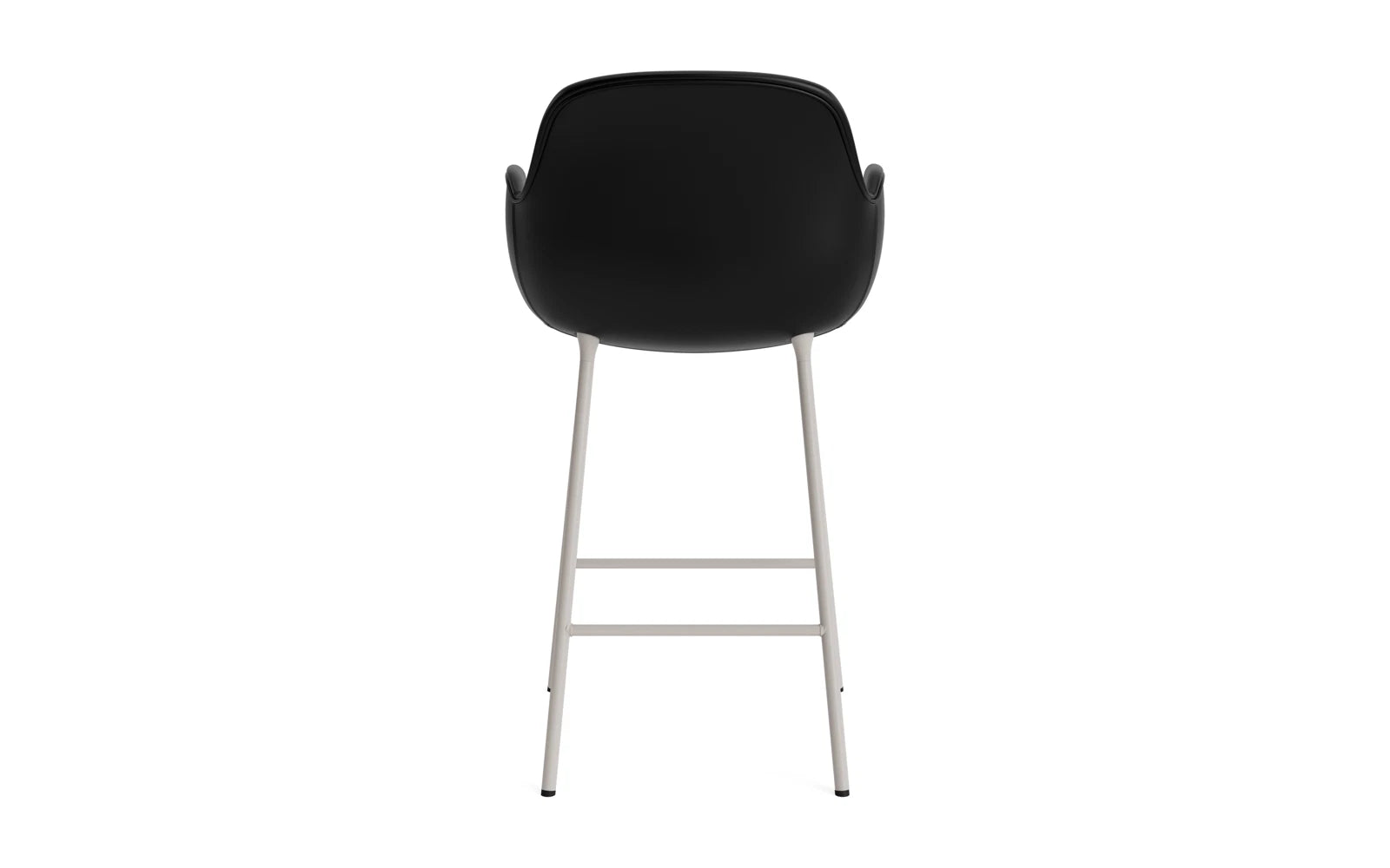 Form Barstuhl mit Armlehne 65 cm gepolstert Warmes grau Stahl/Ultra leder in Ultra 41599 präsentiert im Onlineshop von KAQTU Design AG. Barstuhl ist von Normann Copenhagen
