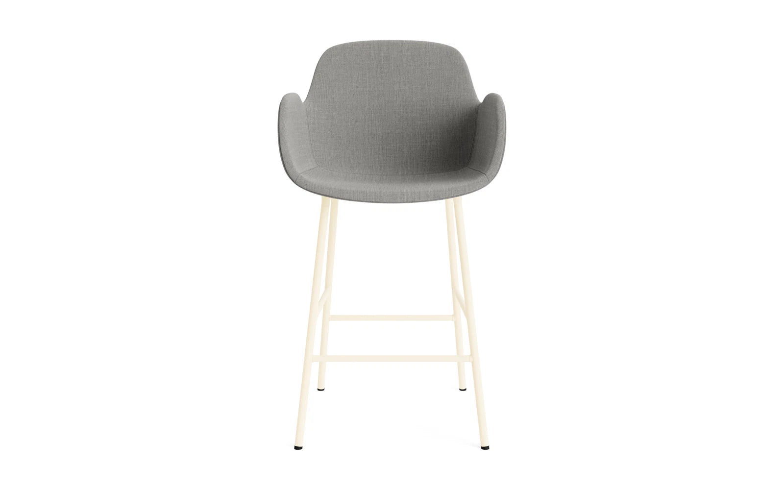 Form Barstuhl mit Armlehne 65 cm gepolstert Creme Stahl/Remix in Remix 133 präsentiert im Onlineshop von KAQTU Design AG. Barstuhl ist von Normann Copenhagen
