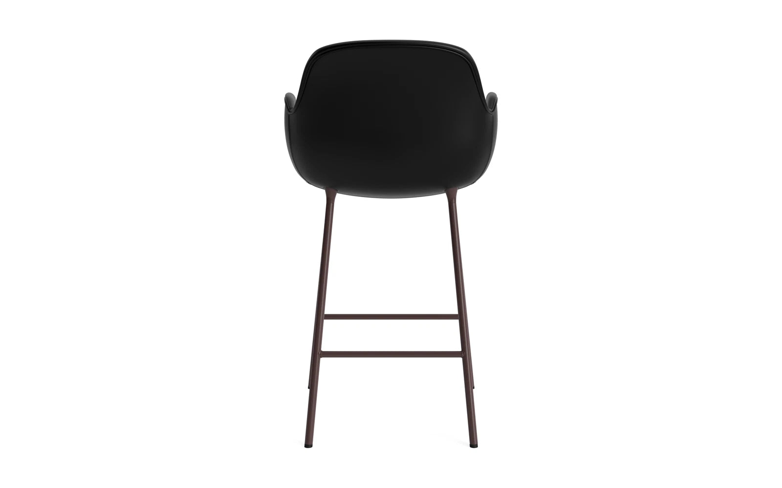 Form Barstuhl mit Armlehne 65 cm gepolstert Braun Stahl/Ultra leder in Ultra 41599 präsentiert im Onlineshop von KAQTU Design AG. Barstuhl ist von Normann Copenhagen