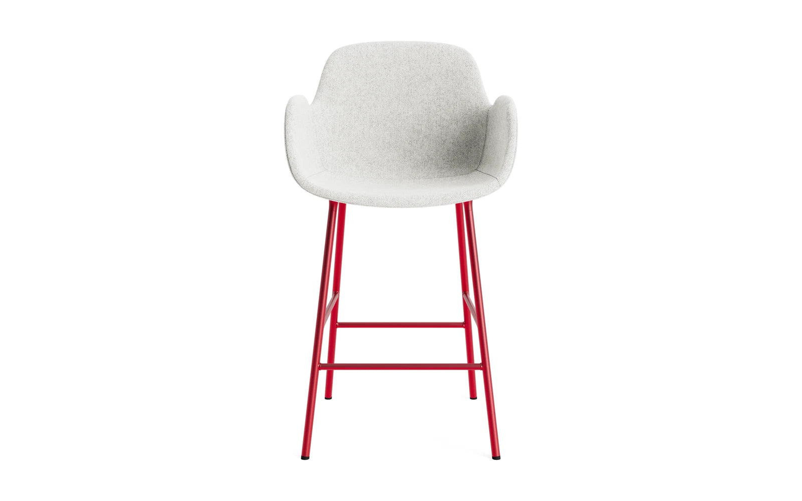 Form Barstuhl mit Armlehne 65 cm gepolstert Leuchtendes rot Stahl Hallingdal in Hallingdal 110 präsentiert im Onlineshop von KAQTU Design AG. Barstuhl ist von Normann Copenhagen