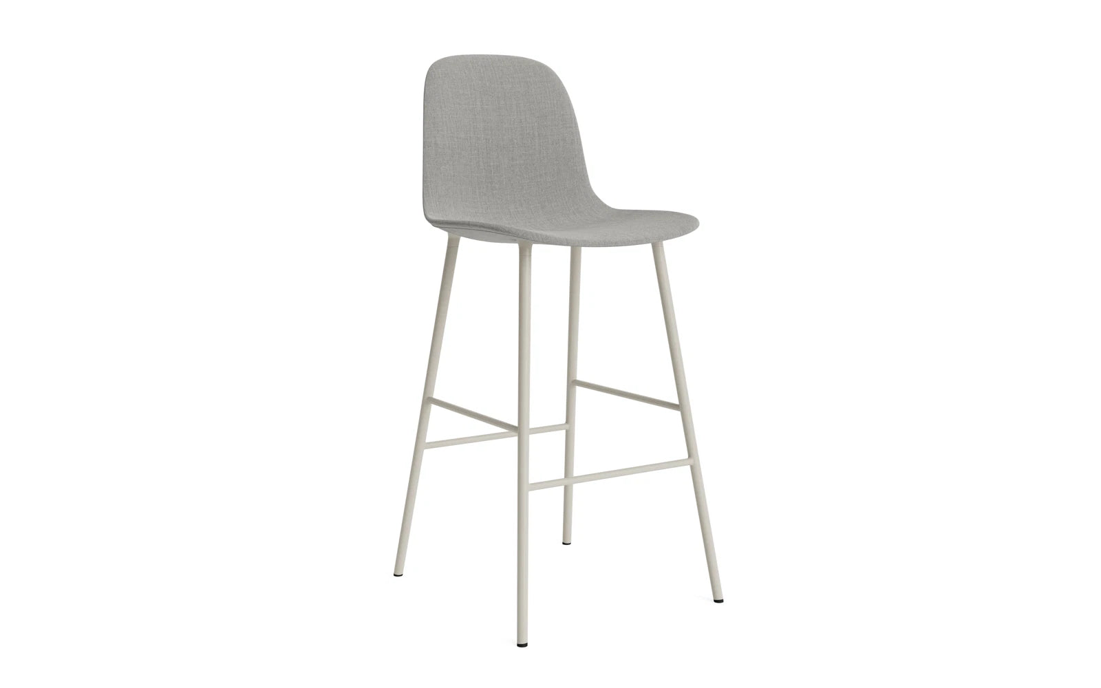 Form Barstuhl 75 cm gepolstert Hellgrau Stahl Remix in Remix 133 präsentiert im Onlineshop von KAQTU Design AG. Barstuhl ist von Normann Copenhagen