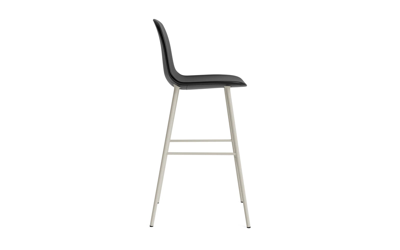 Form Barstuhl 75 cm gepolstert Hellgrau stahl/Ultra leder in Ultra 41599 präsentiert im Onlineshop von KAQTU Design AG. Barstuhl ist von Normann Copenhagen