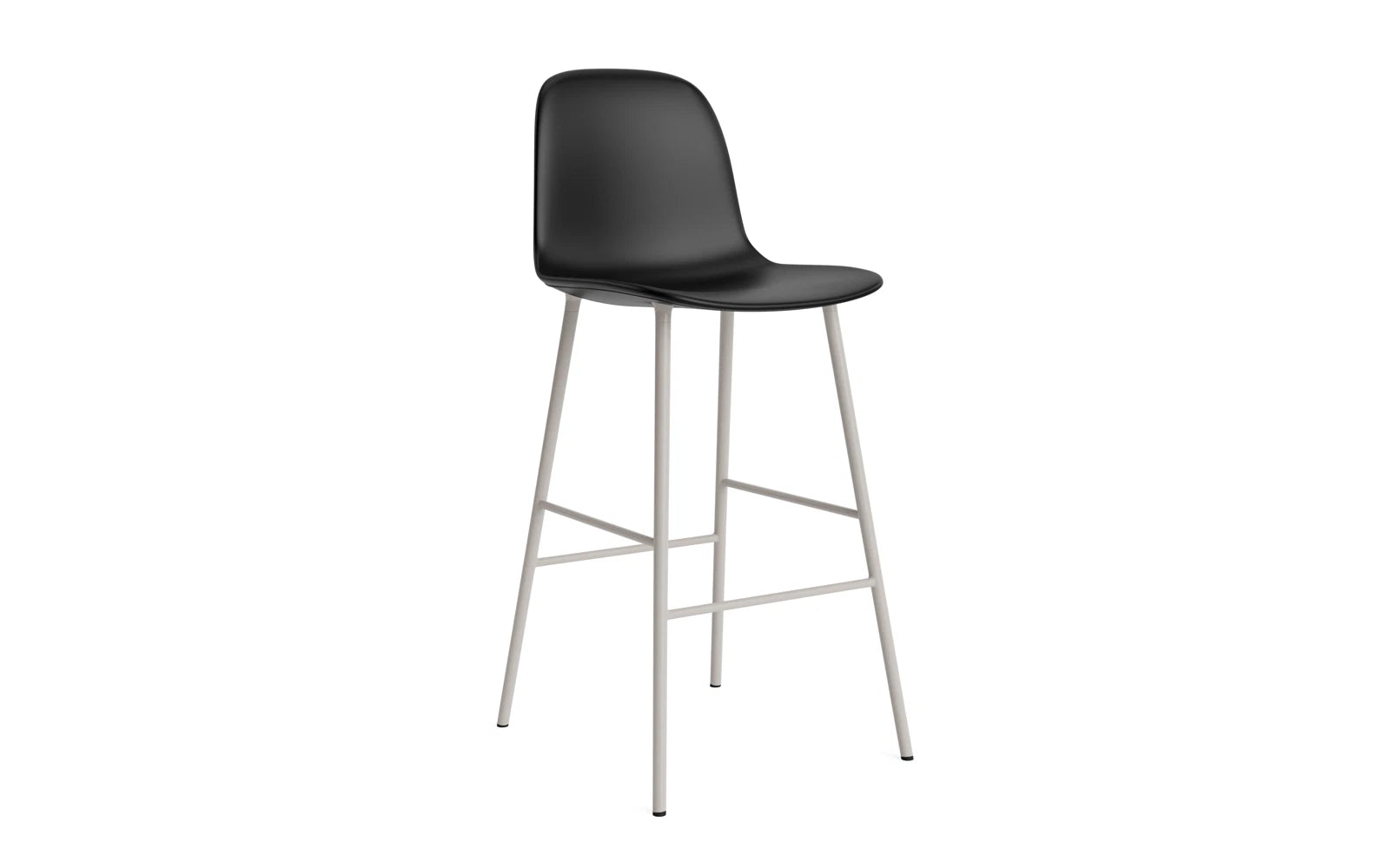 Form Barstuhl 75 cm gepolstert Warmes grau stahl/Ultra leder in Ultra 41599 präsentiert im Onlineshop von KAQTU Design AG. Barstuhl ist von Normann Copenhagen