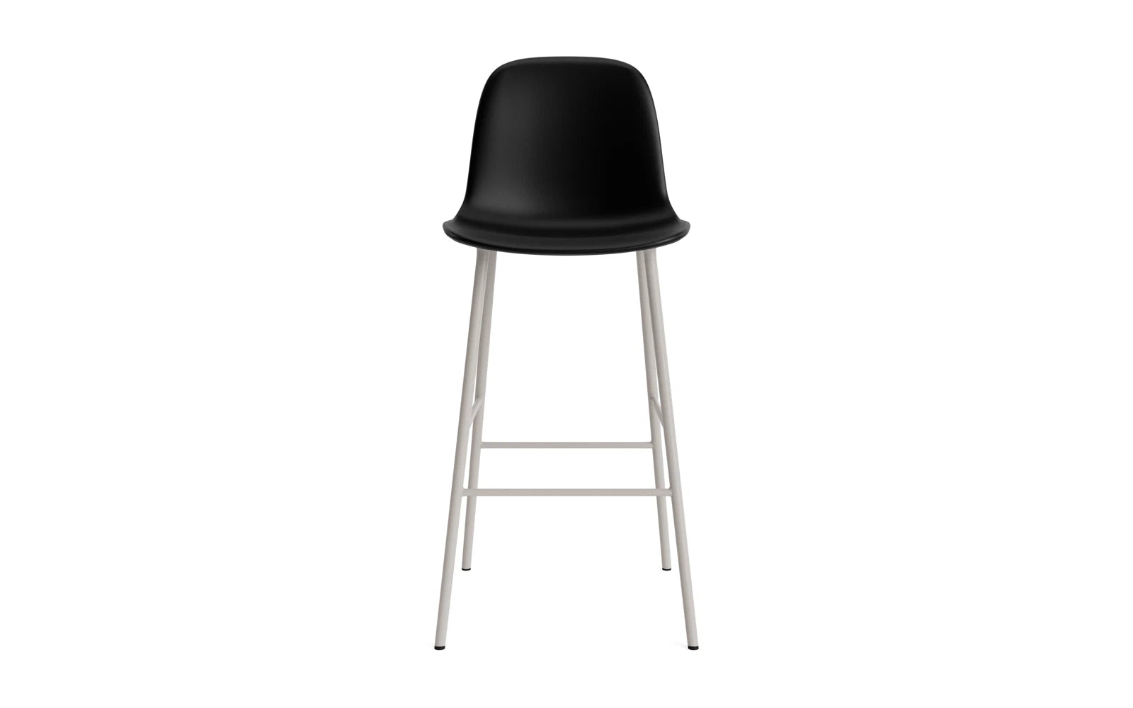 Form Barstuhl 75 cm gepolstert Warmes grau stahl/Ultra leder in Ultra 41599 präsentiert im Onlineshop von KAQTU Design AG. Barstuhl ist von Normann Copenhagen