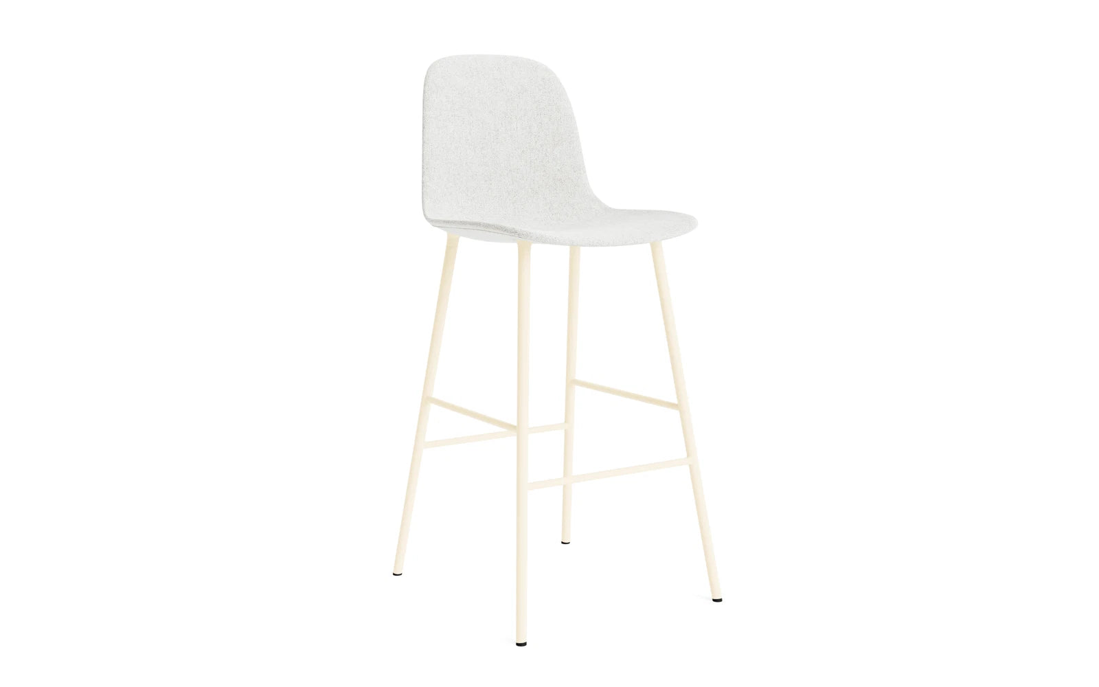 Form Barstuhl 75 cm gepolstert  Creme Stahl Hallingdal in Hallingdal 110 präsentiert im Onlineshop von KAQTU Design AG. Barstuhl ist von Normann Copenhagen