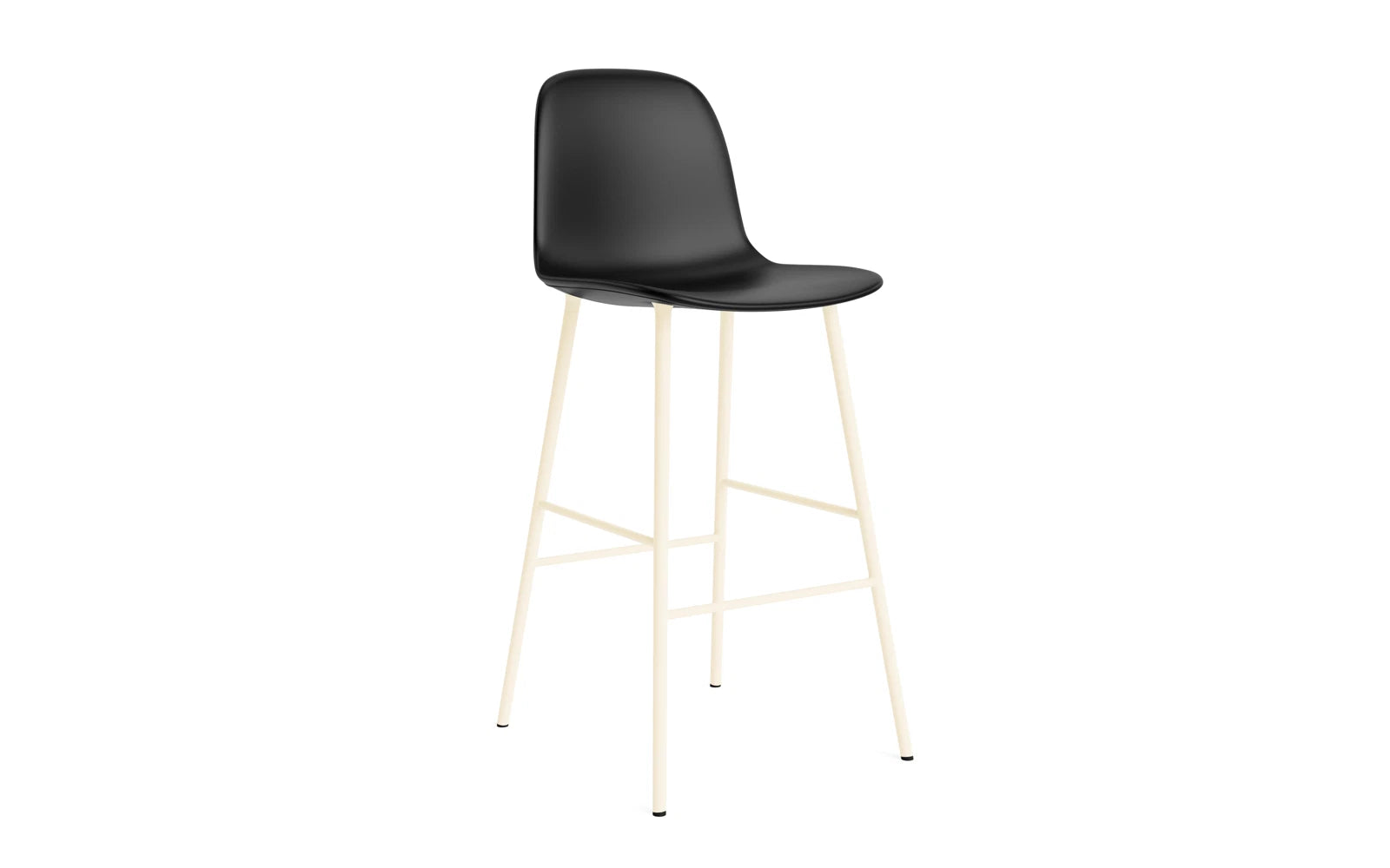 Form Barstuhl 75 cm gepolstert Creme stahl/Ultra leder in Ultra 41599 präsentiert im Onlineshop von KAQTU Design AG. Barstuhl ist von Normann Copenhagen