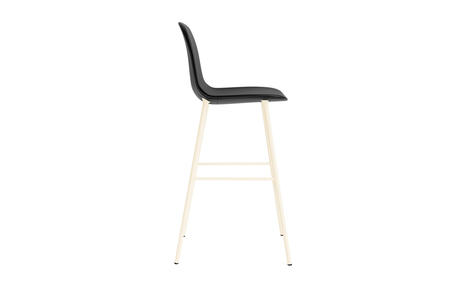 Form Barstuhl 75 cm gepolstert Creme stahl/Ultra leder in Ultra 41599 präsentiert im Onlineshop von KAQTU Design AG. Barstuhl ist von Normann Copenhagen