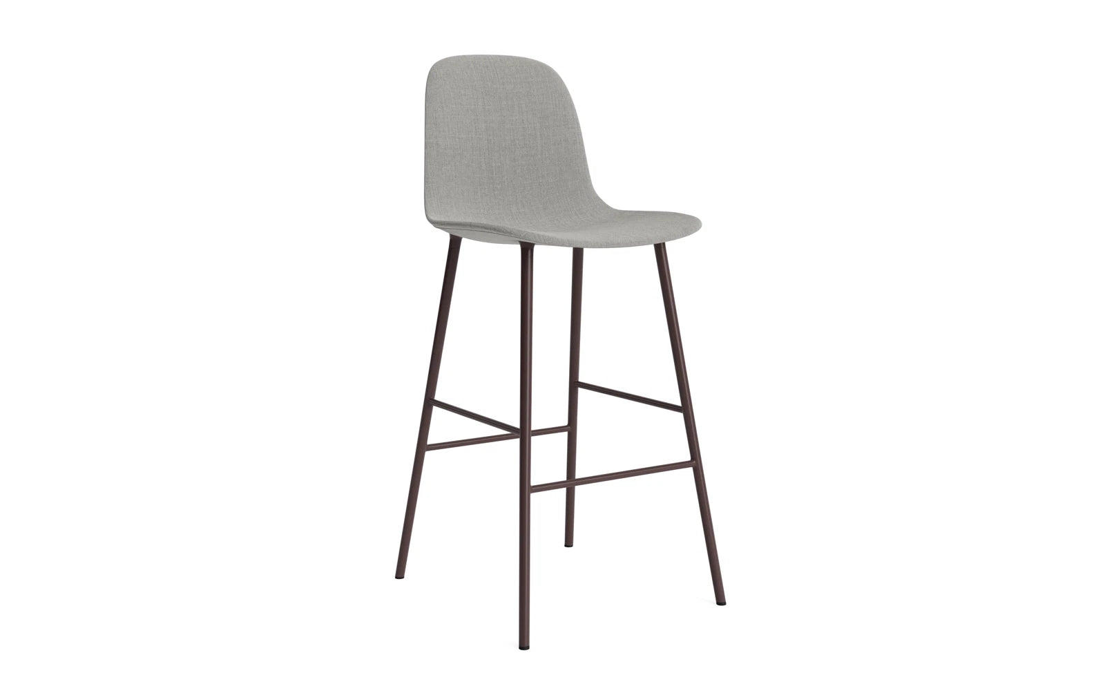 Form Barstuhl 75 cm gepolstert Braun Stahl Remix in Remix 133 präsentiert im Onlineshop von KAQTU Design AG. Barstuhl ist von Normann Copenhagen