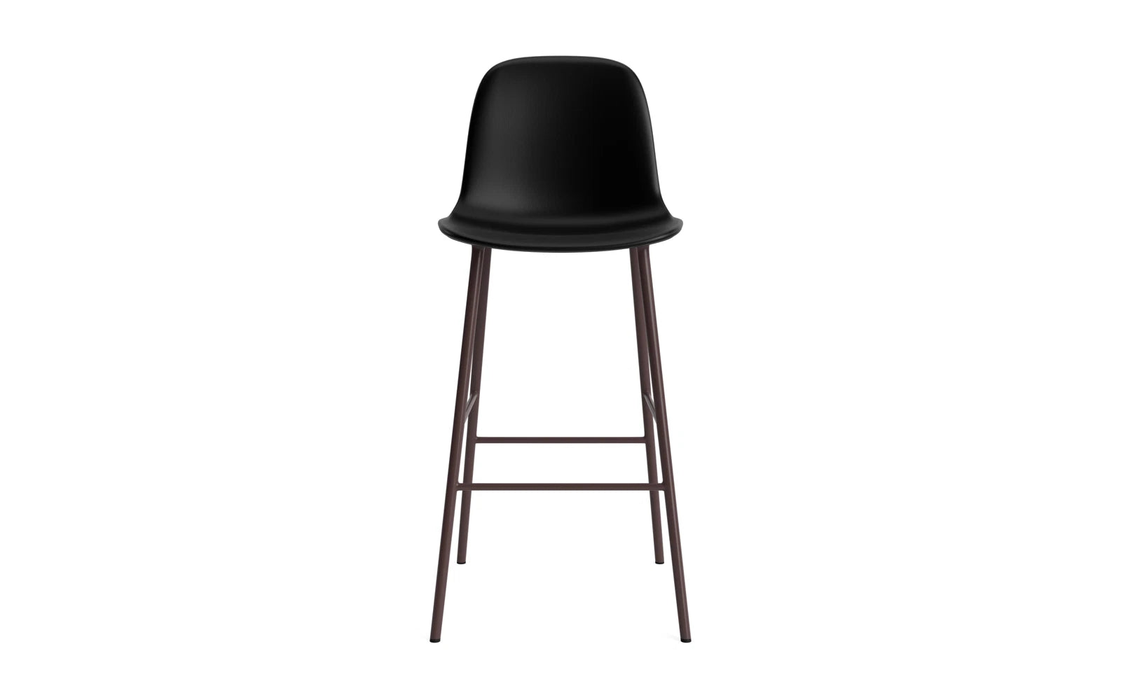 Form Barstuhl 75 cm gepolstert Braun stahl/Ultra leder in Ultra 41599 präsentiert im Onlineshop von KAQTU Design AG. Barstuhl ist von Normann Copenhagen