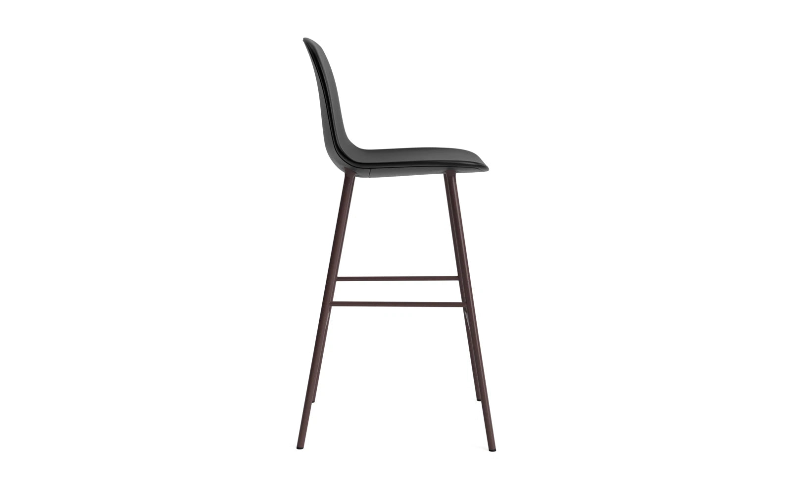 Form Barstuhl 75 cm gepolstert Braun stahl/Ultra leder in Ultra 41599 präsentiert im Onlineshop von KAQTU Design AG. Barstuhl ist von Normann Copenhagen