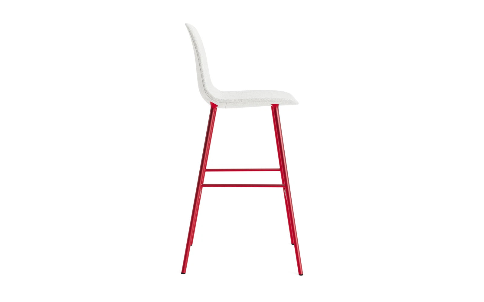 Form Barstuhl 75 cm gepolstert  Leuchtendes rot Stahl Hallingdal in Hallingdal 110 präsentiert im Onlineshop von KAQTU Design AG. Barstuhl ist von Normann Copenhagen