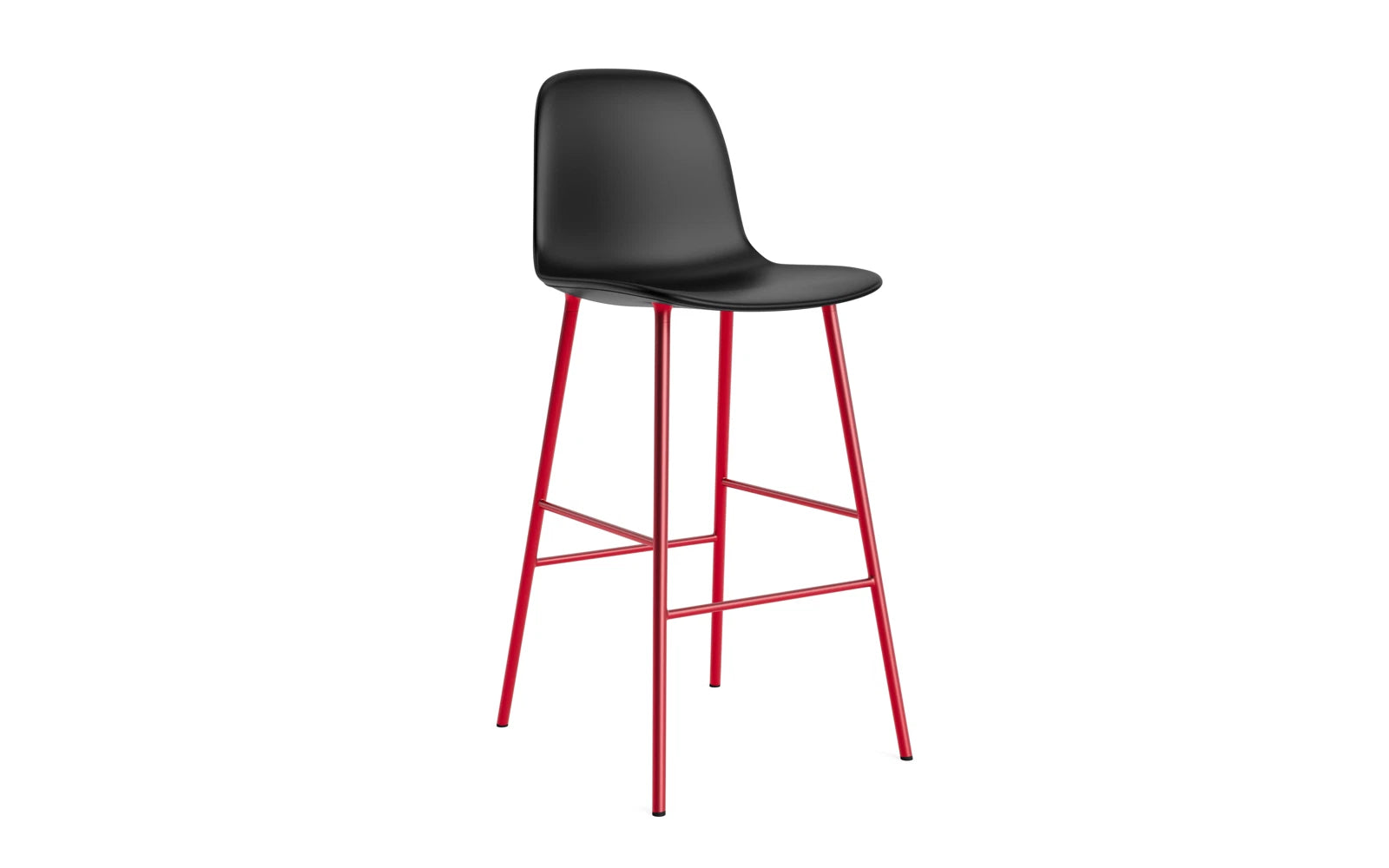 Form Barstuhl 75 cm gepolstert Leuchtendes Rot stahl/Ultra leder in Ultra 41599 präsentiert im Onlineshop von KAQTU Design AG. Barstuhl ist von Normann Copenhagen