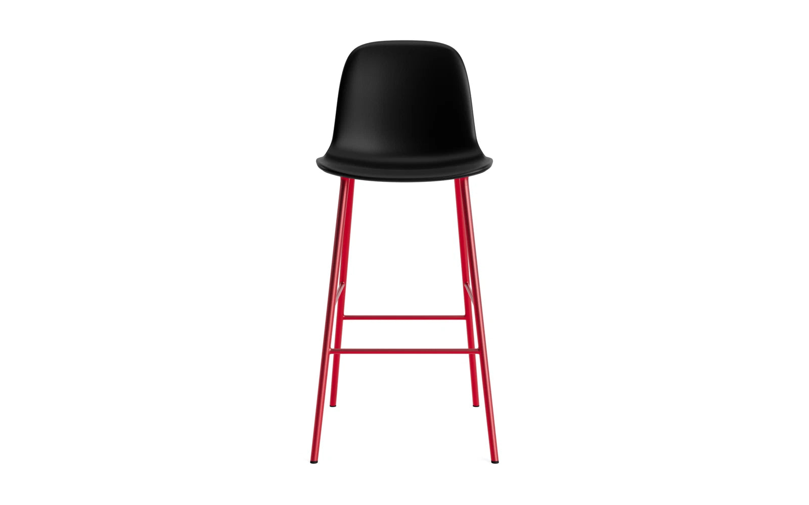Form Barstuhl 75 cm gepolstert Leuchtendes Rot stahl/Ultra leder in Ultra 41599 präsentiert im Onlineshop von KAQTU Design AG. Barstuhl ist von Normann Copenhagen