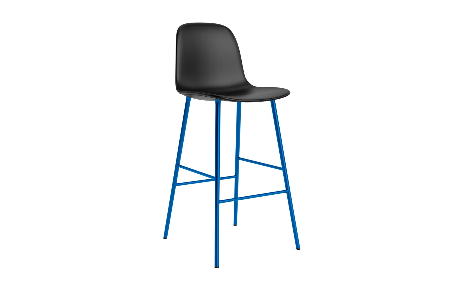 Form Barstuhl 75 cm gepolstert Leuchtendes Blau stahl/Ultra leder in Ultra 41599 präsentiert im Onlineshop von KAQTU Design AG. Barstuhl ist von Normann Copenhagen