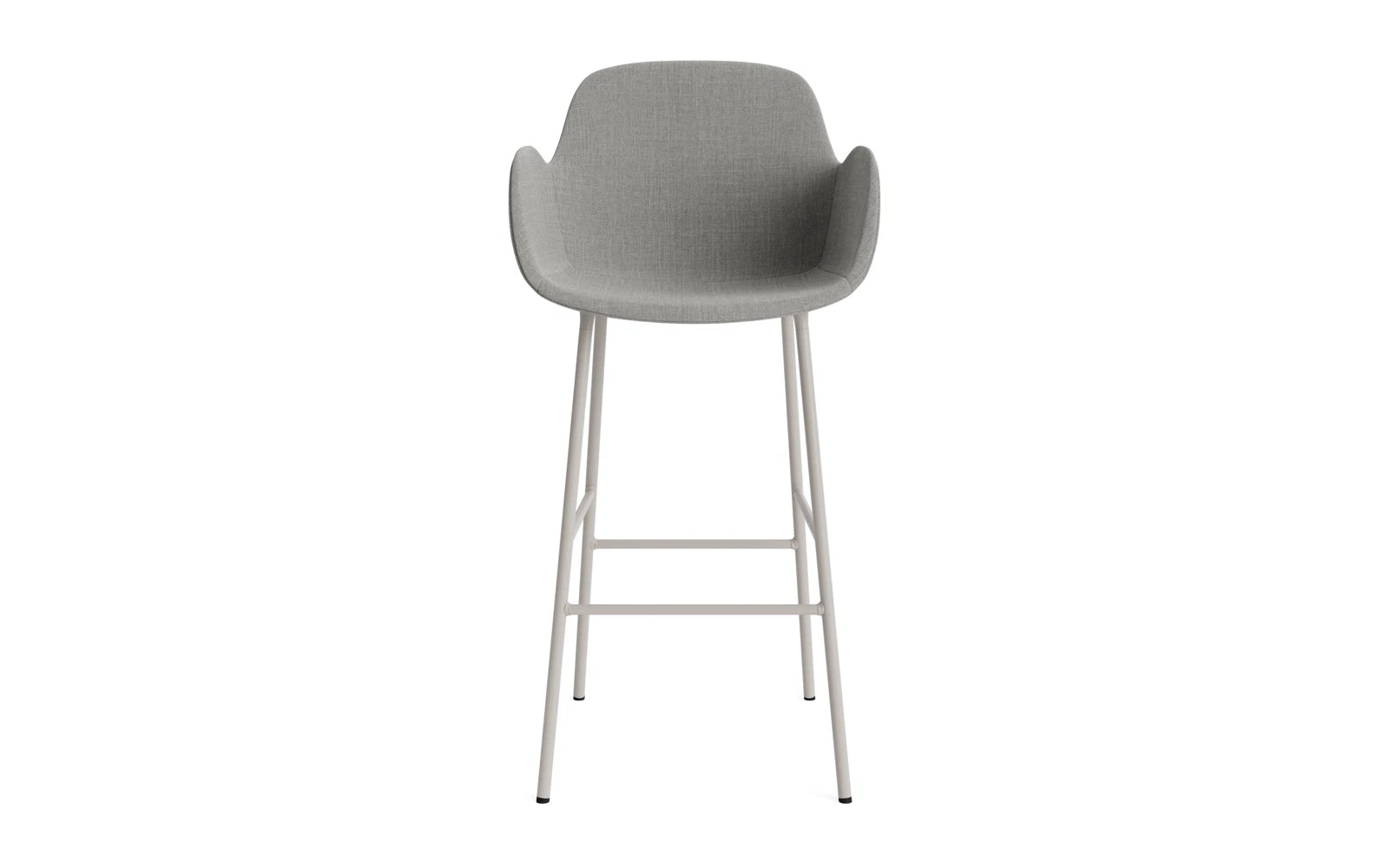 Form Barstuhl mit Armlehne 75 cm gepolstert Warmes grau Stahl/Remix in Remix 133 präsentiert im Onlineshop von KAQTU Design AG. Barstuhl ist von Normann Copenhagen