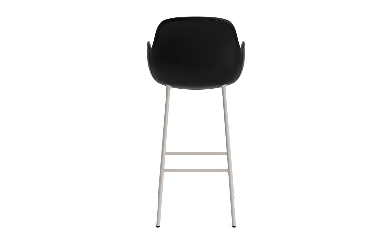Form Barstuhl mit Armlehne 75 cm gepolstert Warmes grau Stahl/Ultra leder in Ultra 41599 präsentiert im Onlineshop von KAQTU Design AG. Barstuhl ist von Normann Copenhagen