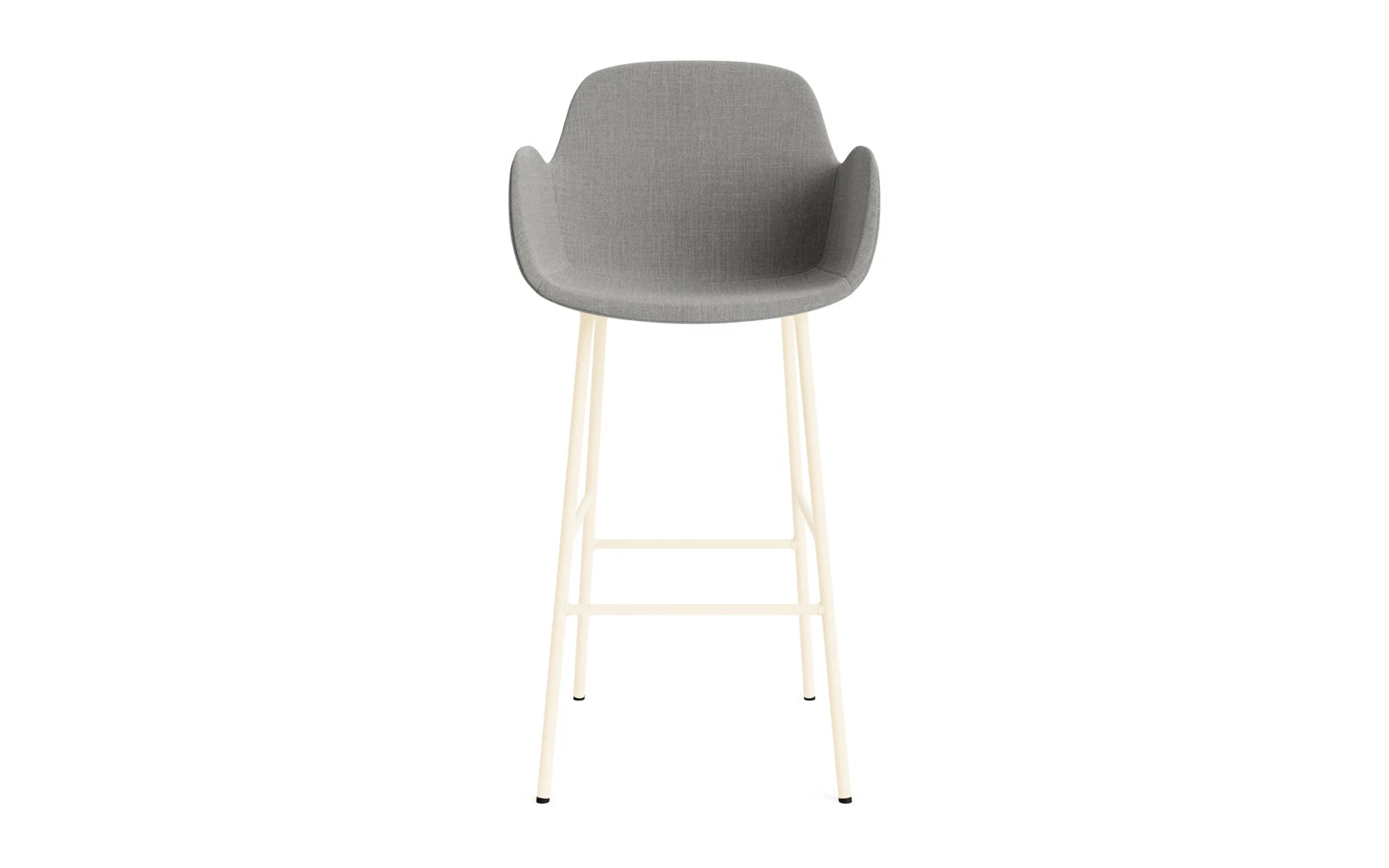 Form Barstuhl mit Armlehne 75 cm gepolstert Creme Stahl/Remix in Remix 133 präsentiert im Onlineshop von KAQTU Design AG. Barstuhl ist von Normann Copenhagen