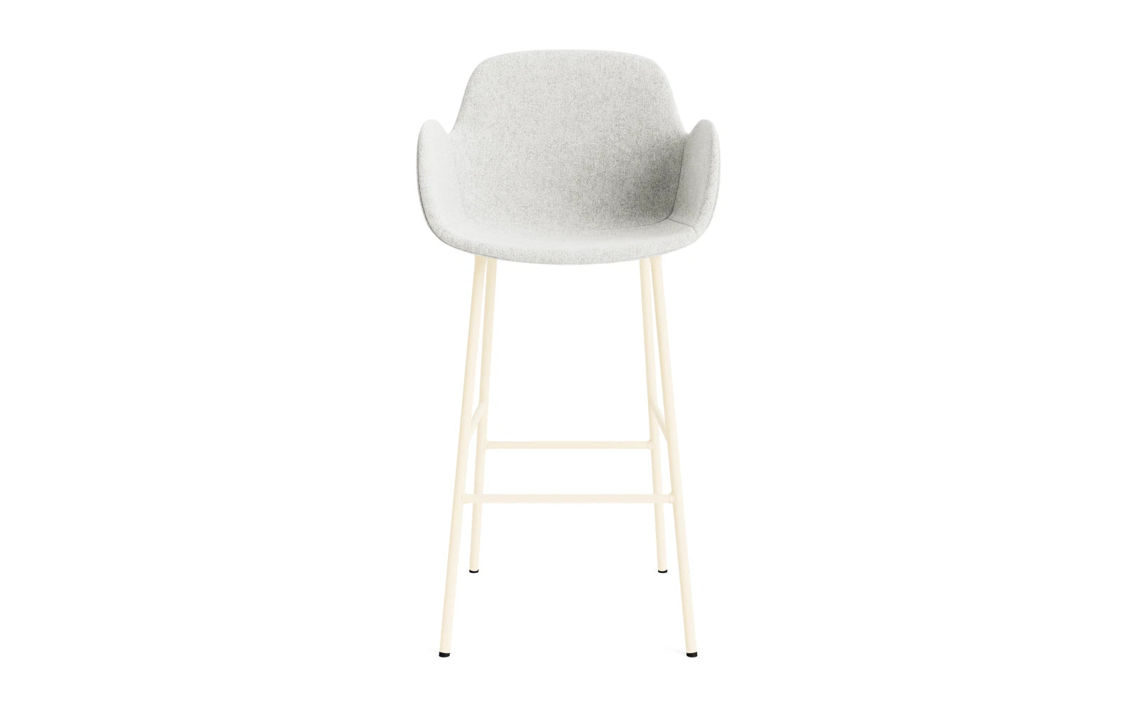 Form Barstuhl mit Armlehne 75 cm gepolstert Creme Stahl Hallingdal in Hallingdal 110 präsentiert im Onlineshop von KAQTU Design AG. Barstuhl ist von Normann Copenhagen