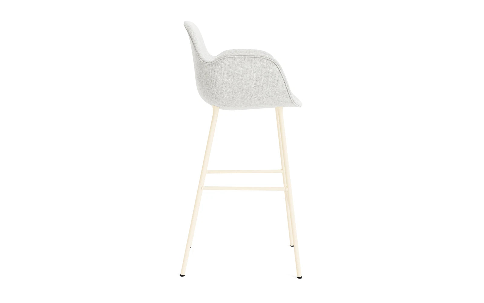 Form Barstuhl mit Armlehne 75 cm gepolstert Creme Stahl Hallingdal in Hallingdal 110 präsentiert im Onlineshop von KAQTU Design AG. Barstuhl ist von Normann Copenhagen