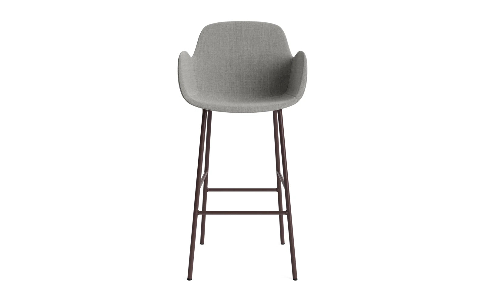 Form Barstuhl mit Armlehne 75 cm gepolstert Braun Stahl/Remix in Remix 133 präsentiert im Onlineshop von KAQTU Design AG. Barstuhl ist von Normann Copenhagen