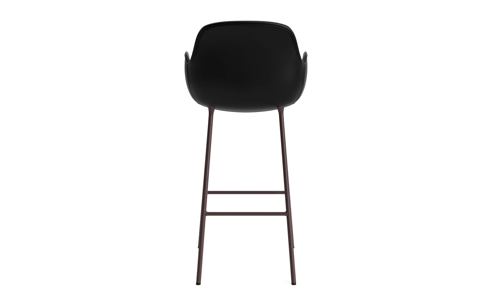Form Barstuhl mit Armlehne 75 cm gepolstert Braun Stahl/Ultra leder in Ultra 41599 präsentiert im Onlineshop von KAQTU Design AG. Barstuhl ist von Normann Copenhagen