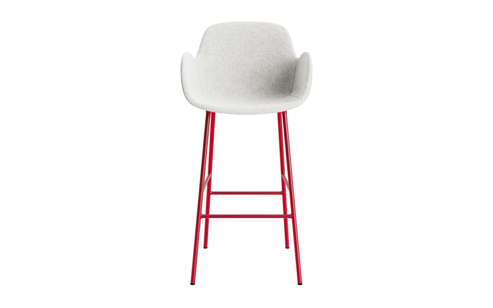 Form Barstuhl mit Armlehne 75 cm gepolstert Leuchtendes rot Stahl Hallingdal in Hallingdal 110 präsentiert im Onlineshop von KAQTU Design AG. Barstuhl ist von Normann Copenhagen