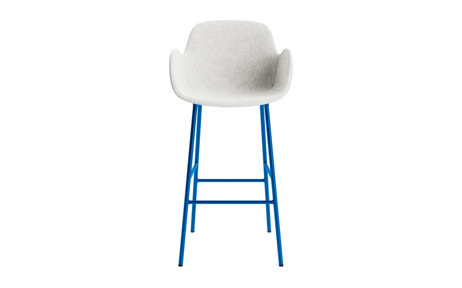 Form Barstuhl mit Armlehne 75 cm gepolstert Leuchtendes blau Stahl Hallingdal in Hallingdal 110 präsentiert im Onlineshop von KAQTU Design AG. Barstuhl ist von Normann Copenhagen