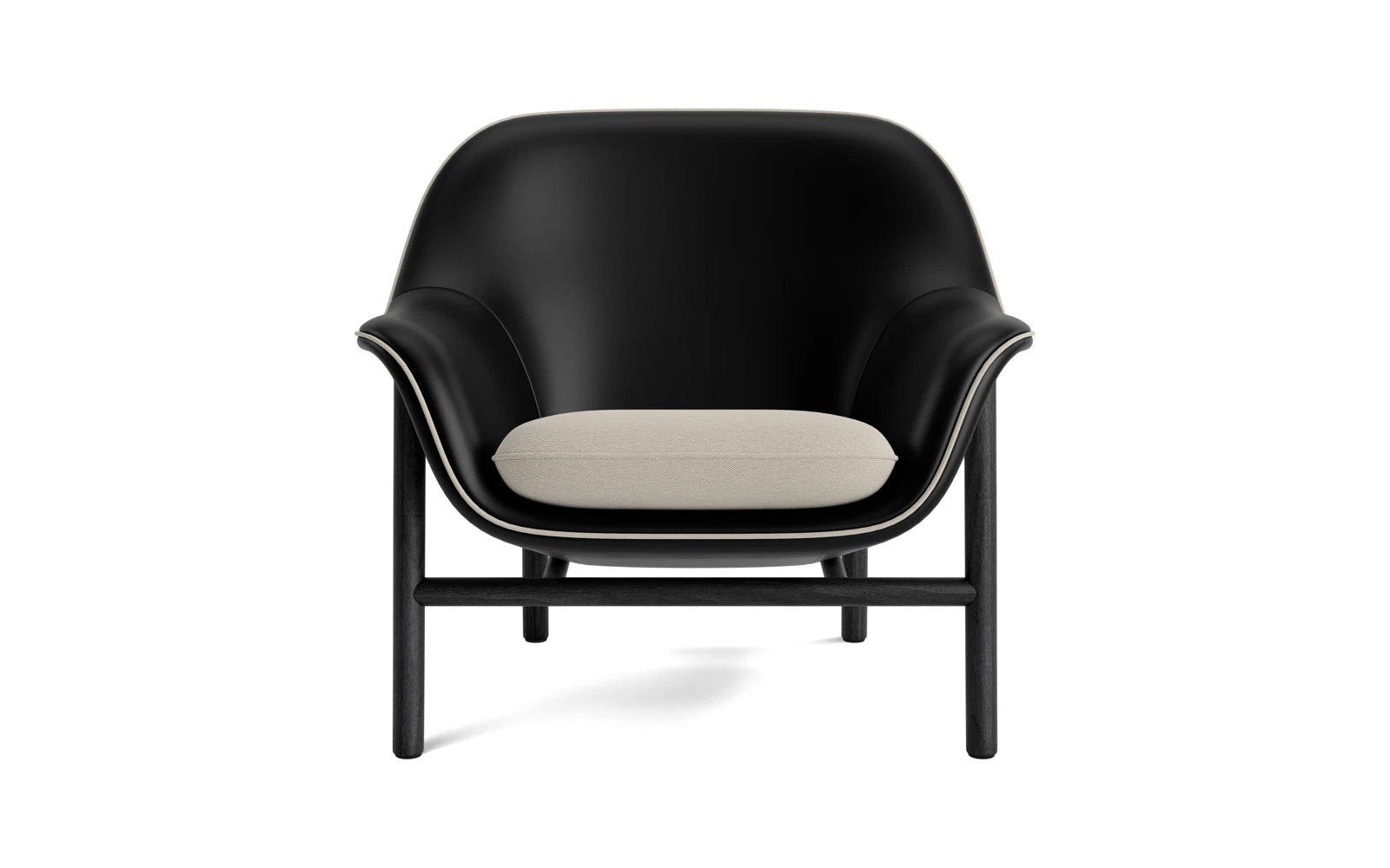 Drape Lounge-Sessel niedrig Schwarz Eiche Ultra in Ultra 41599 präsentiert im Onlineshop von KAQTU Design AG. Sessel ist von Normann Copenhagen