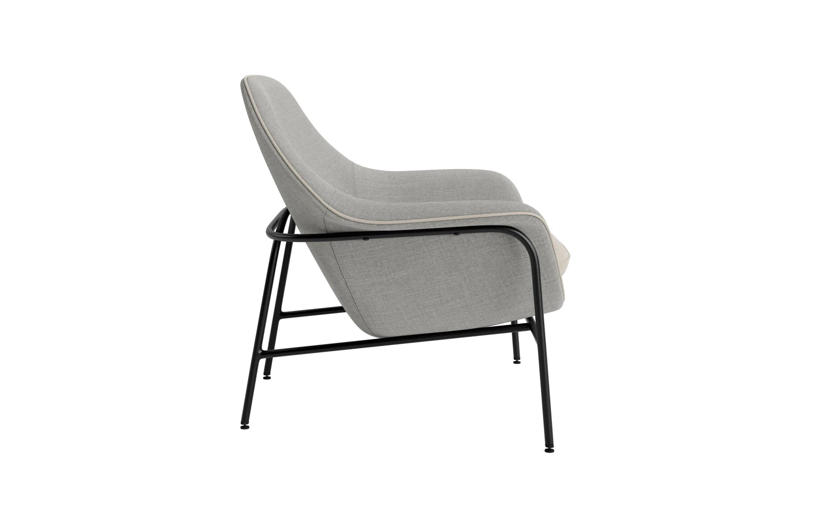 Drape Lounge-Sessel niedrig Schwarz stahl Remix in Remix 133 präsentiert im Onlineshop von KAQTU Design AG. Sessel ist von Normann Copenhagen
