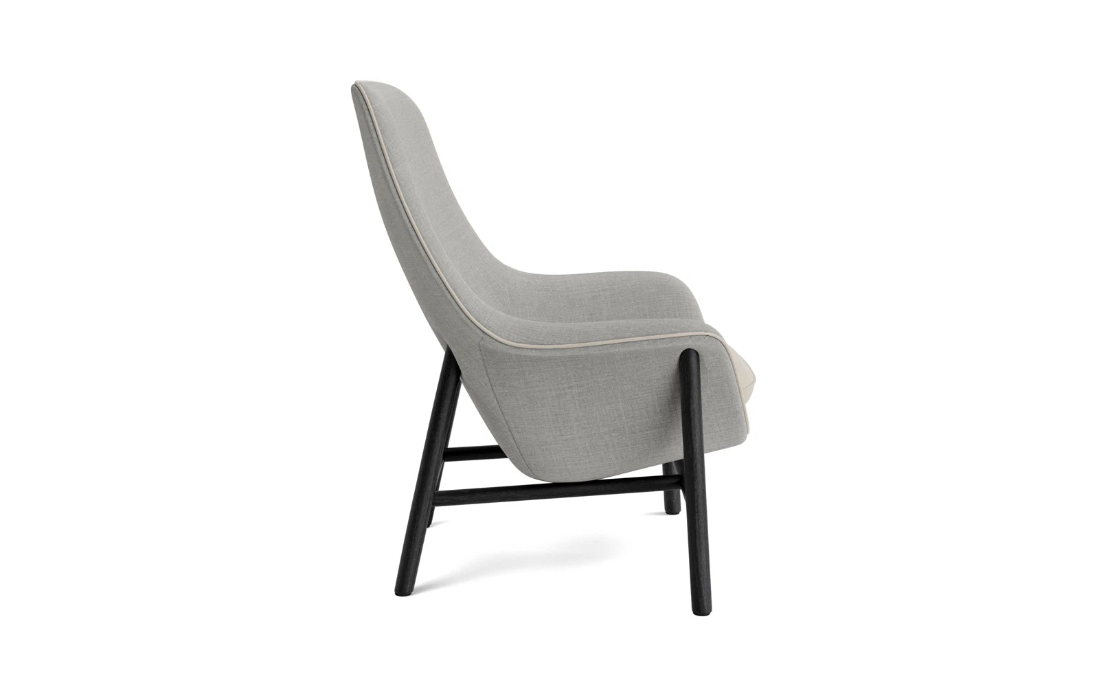 Drape Lounge-Sessel hoch schwarze Eiche Remix in Remix 133 präsentiert im Onlineshop von KAQTU Design AG. Sessel ist von Normann Copenhagen